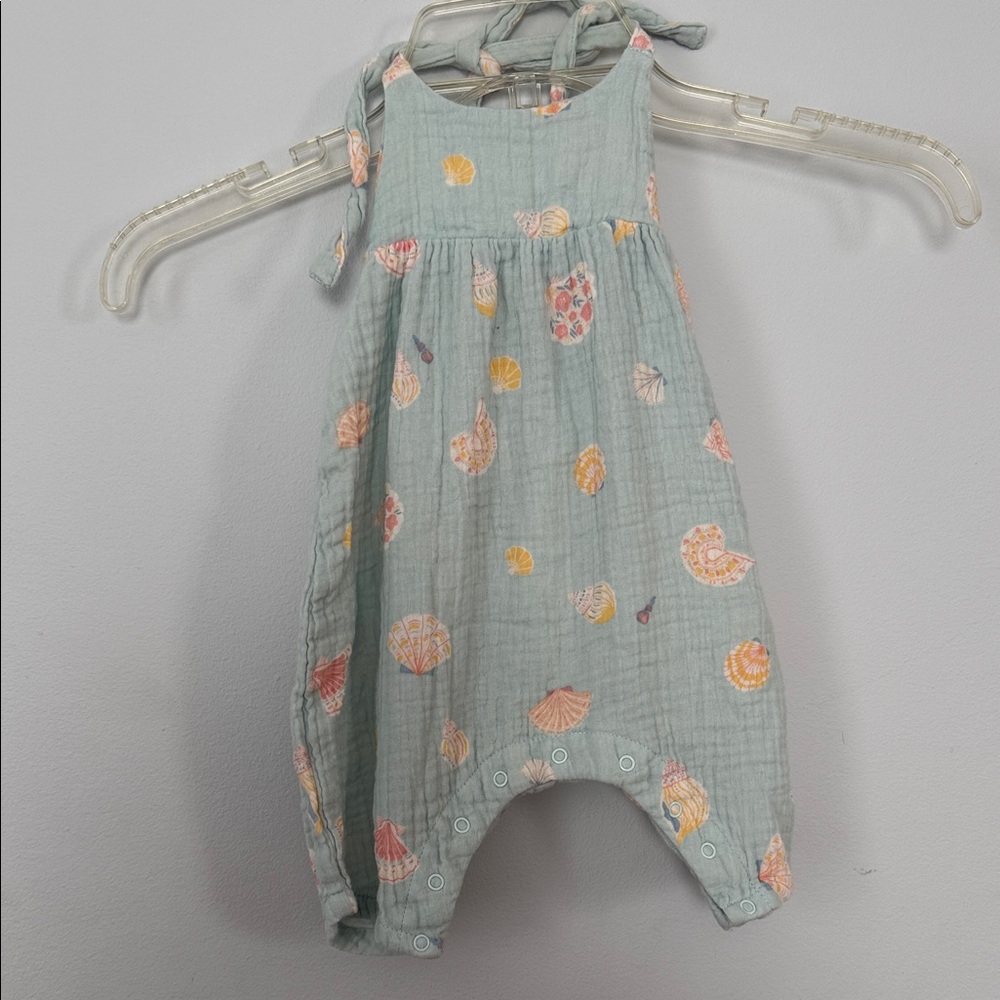 Kids Romper with Seashell Print